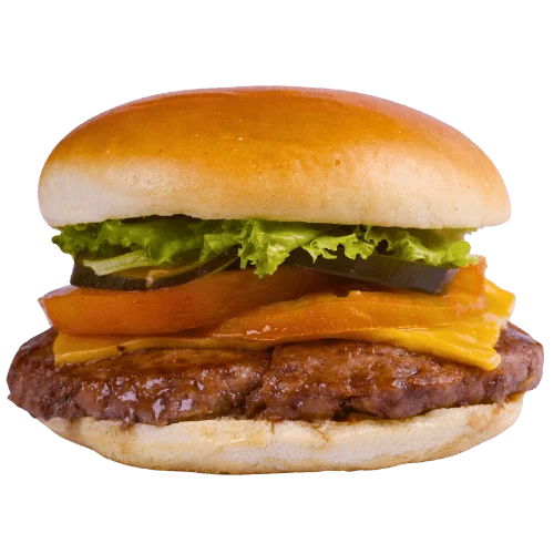 HAMBURGUESA DE RES SENCILLA DELUXE Y QUESO